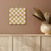 Patroon - Geblokt - Olijfgroen - Amore aluminium wit klein -sfeer4