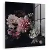 Bloemen - Vintage - Pastel - Zwart - Boeket plexiglas 5mm klein -zzzproduct_nieuw