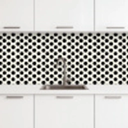 Klassiek - Stippen - Zwart keuken achterwand 2 middel 871 -3d