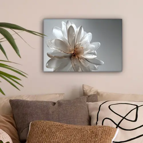 Bloem - Wit - Neutraal canvas 2cm klein -sfeer1