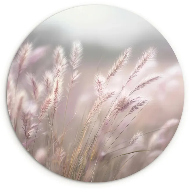 Muurcirkel - Graspluimen - Wind - Beige - Mistig
