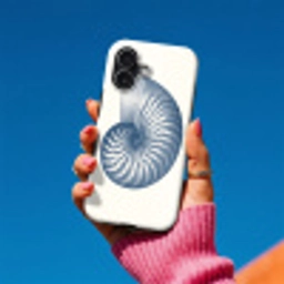 Blauw - Schelp - Spiraal Toughcase MagSafe Apple iPhone 17 klein -Sfeer1V