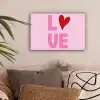 Love - Roze - Hart - Valentijn canvas 2cm klein -sfeer1