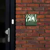 Groen zebra - Klassiek Naambord Vierkant klein -sfeer1-XS