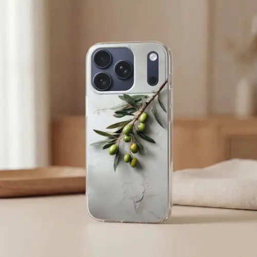Olijventak - Beton - Mediterraan Telefoonhoesje iPhone 17 Pro klein -sfeer2