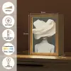 Vrouw - Beige - hoed Light Box met kabel (Tafellamp) klein -USP_NL
