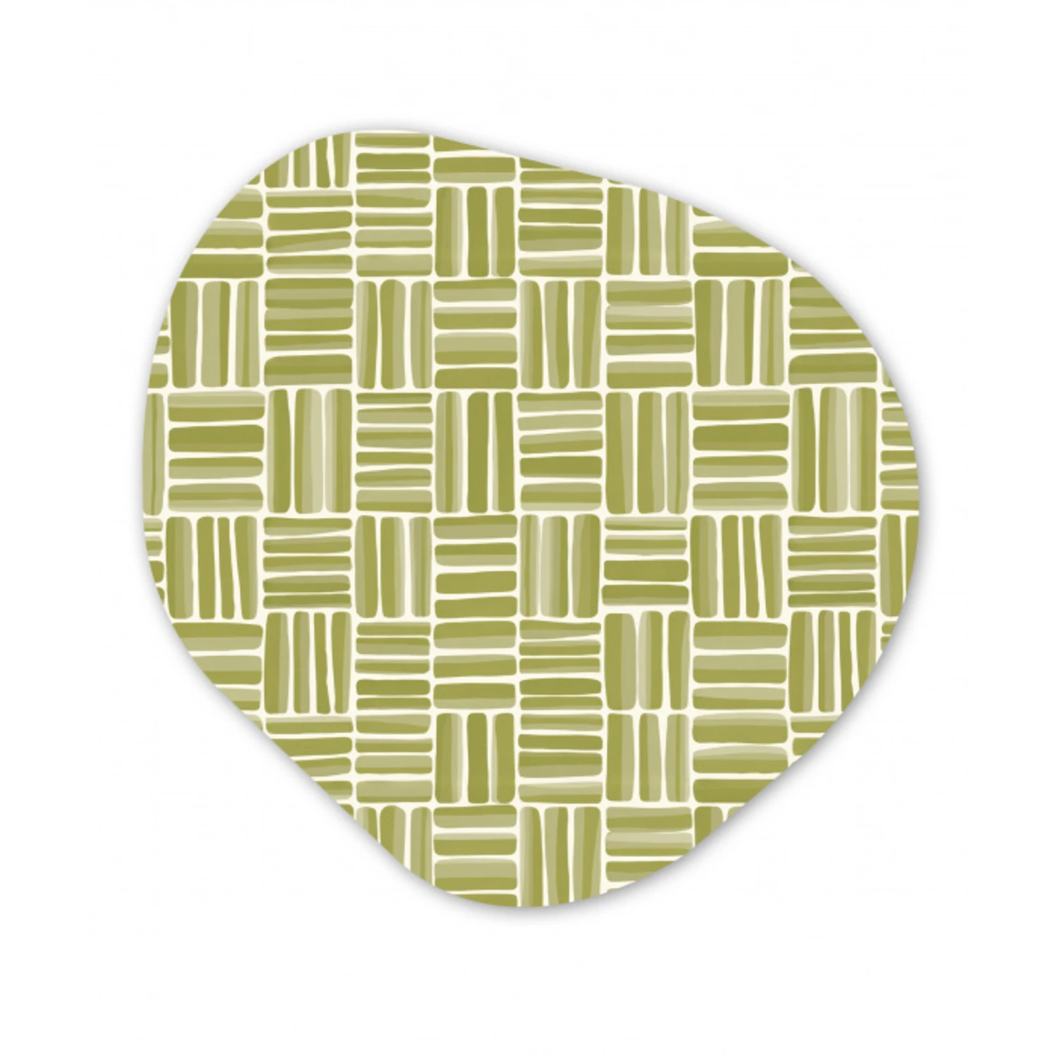 Vlecht - Patroon - Groen Wandcirkel Organisch Forex 3mm klein 629 -3d