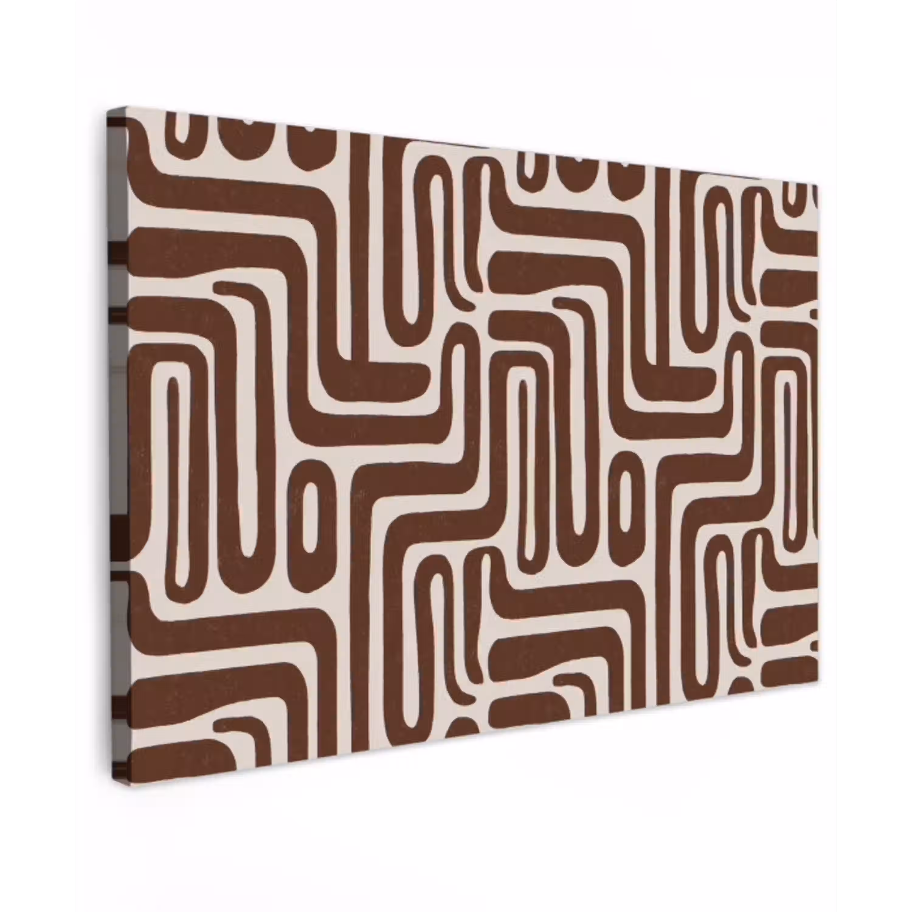Abstract - Patroon - Bruin Tuinposter op houten frame 2 cm dik klein 845 -3d
