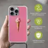 Hoorntje - Schepijs - Roze Hoesje iPhone 16 Pro Max met koord klein -sfeer2_NL