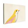Vogel - Minimalistisch - Geel Tuinposter op houten frame 2 cm dik klein -3d