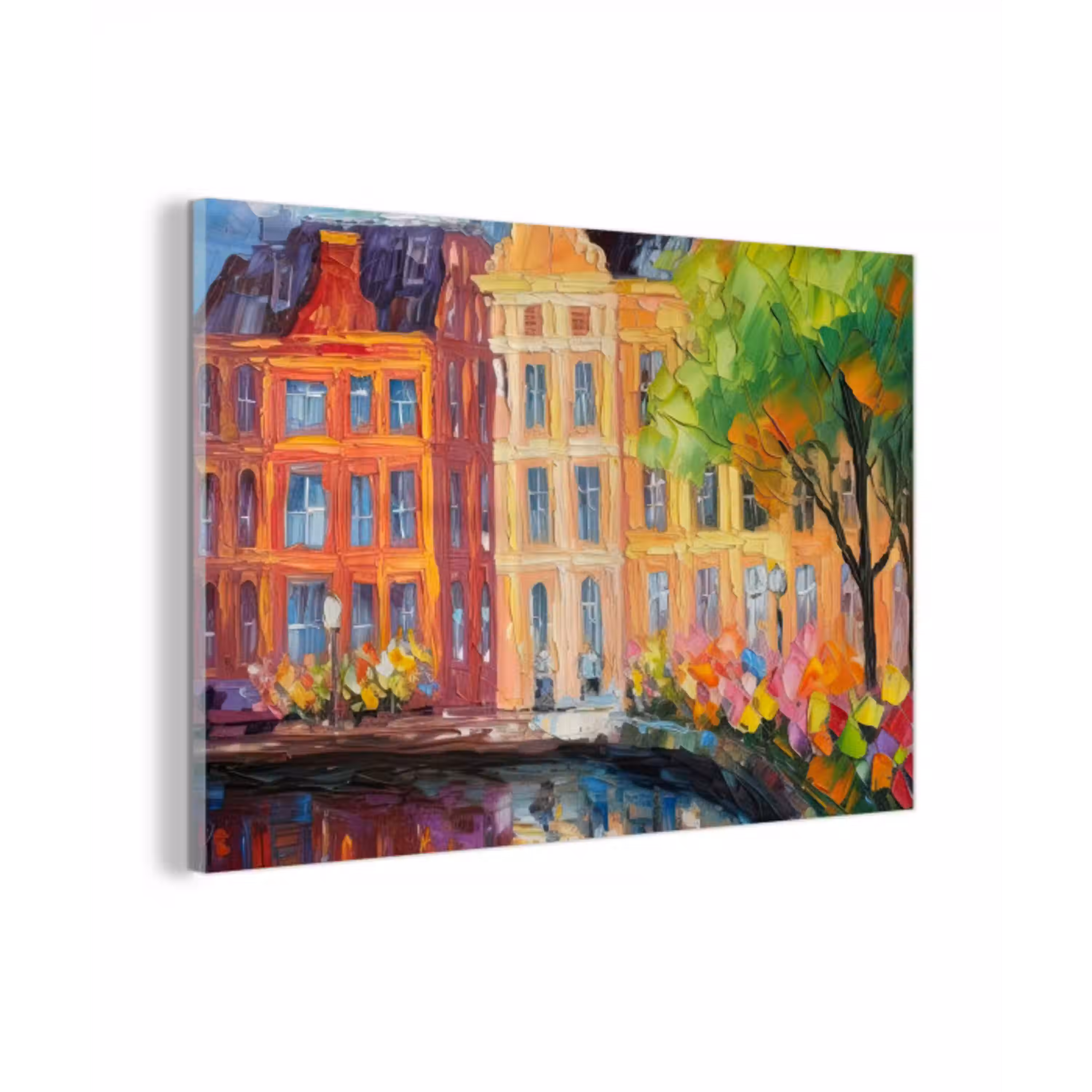 Olieverf - Amsterdam - Kunst - Kleurrijk plexiglas 5mm klein -z3d