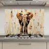 Olifant - Slurf - Mozaïek - Abstract keuken achterwand spatscherm klein -3d_website