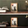 Graffiti - Hond - Ballon - Dieren Light Box met kabel (Tafellamp) klein -sfeer3