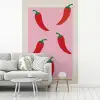 Pepers - Rood - Illustratie fotobehang vinyl groot -woonkamer