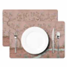 Nostalgisch - Reigers - Roze Placemat vinyl groot -zzsfeer2_Kitchenyeah-website