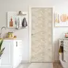 Lichtbeige - Marmer - Aders deurposter klein 289 -sfeer5