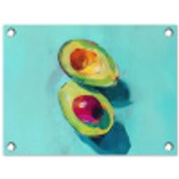 Avocado - Groen - Pit - Schaduw tuinposter los doek klein -3d