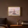 Stenen - Zand - Roze Light Box met batterij (Wandlamp) middel -sfeer4