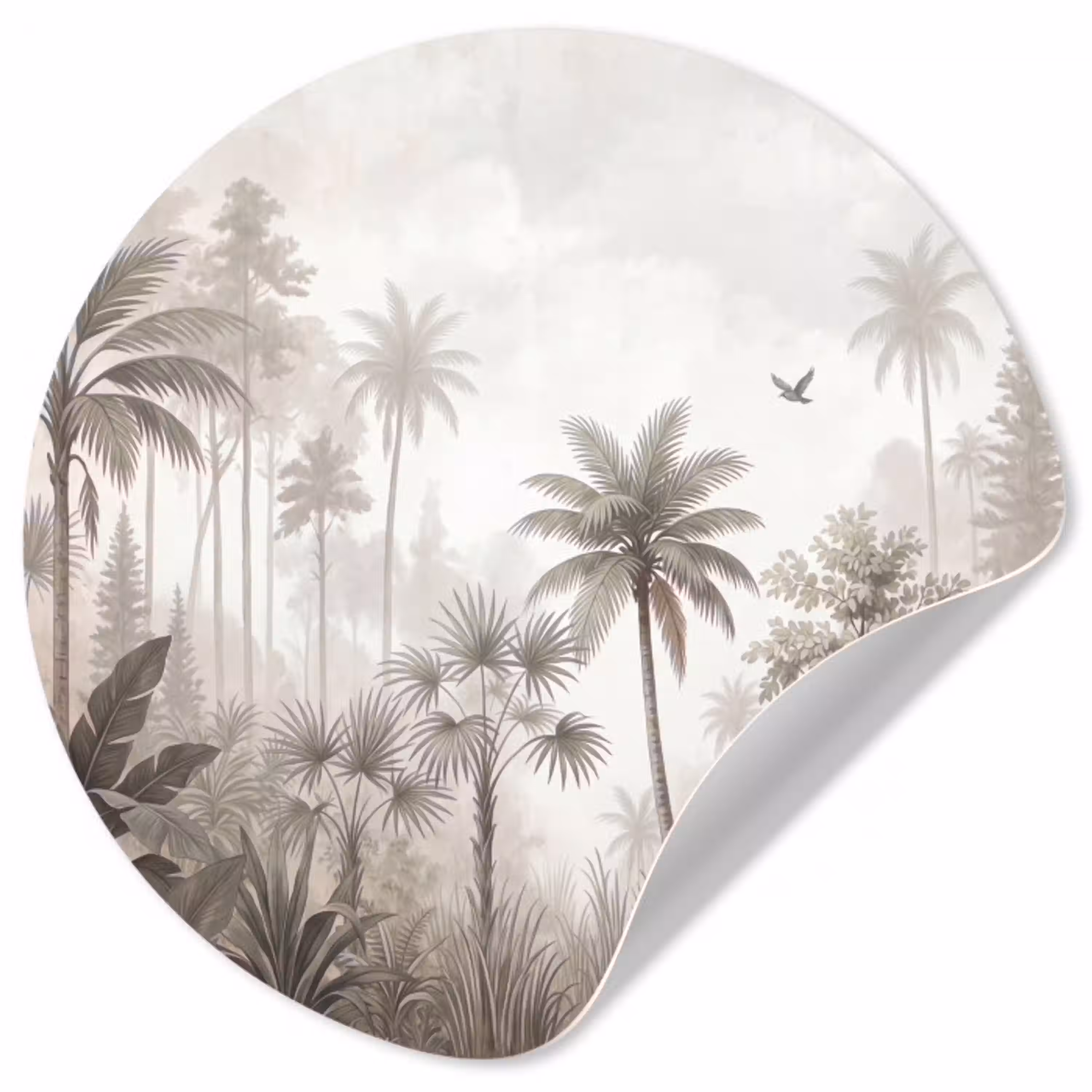 Jungle - Palmbomen - Natuur Wandcirkel behangsticker klein -3d
