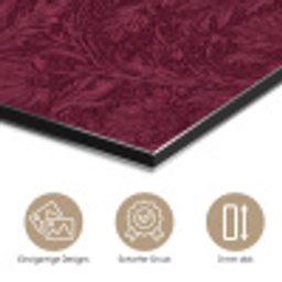 Bladeren - Patroon - Paars aluminium wit klein 46 -closeup_DE