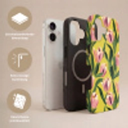 Tulpen - Botanisch - Geel Toughcase MagSafe Apple iPhone 17 klein 1017 -USP_Lagen_NL
