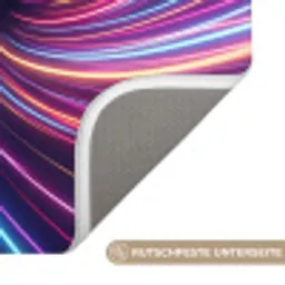 Abstract - Swirl - Futuristic - Neon Badmat klein -USP_AntislipDE