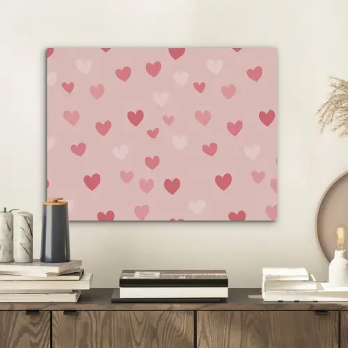 Hartjes - Patroon - Roze - Eenvoudig PET vilt klein -sfeer1