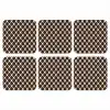 Bruin - Ruitpatroon - Geometrisch onderzetter kurk middel 366 -3d