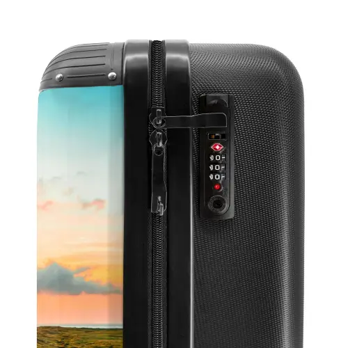 Vuurtoren bij zonsondergang NBS - Handbagage koffer - Kinderen Unisex middel -slot