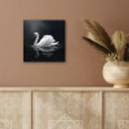 Zwaan - Water - Natuur - Realistisch - Wit aluminium wit klein -sfeer4