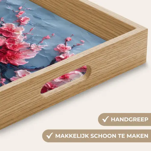 Bloesem - Bloem - Roze - Tak Dienblad Rechthoek middel -USP_HandgreepNL