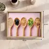 Ingrediënten - Lepels - Hout - Roze Dienblad Rechthoek middel -USP_Formaat