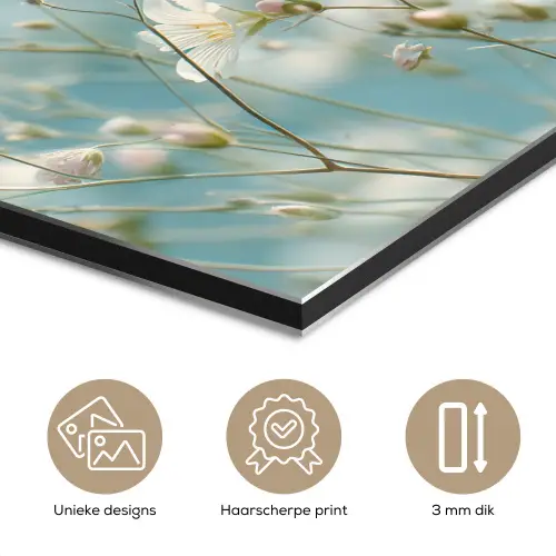 Stengels - Bloemen - Lucht - Wit aluminium wit klein -closeup_NL