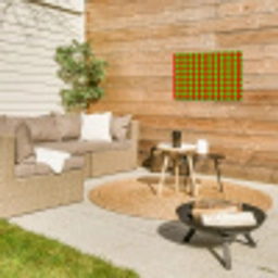 Stippen - Patroon - Groen Tuinposter op houten frame 2 cm dik klein 845 -sfeer2