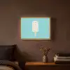 Ijsje - Stokje - Sprinkles - Lichtblauw Light Box met batterij (Wandlamp) middel -sfeer4