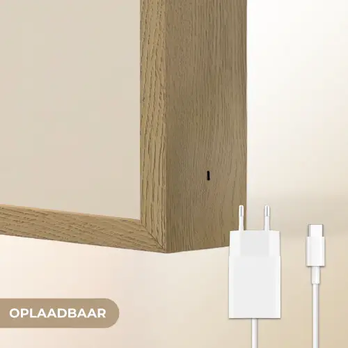 Plankjes - Boeken - Vaasjes - Planten Light Box met batterij (Wandlamp) middel -USP_websiteoplaadbaarNL