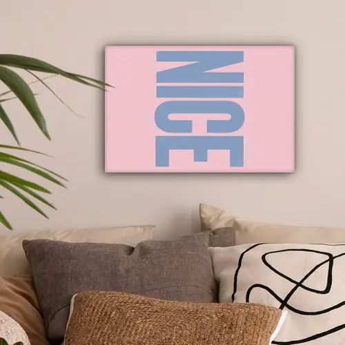Nice - Paars - Roze canvas 2cm klein -sfeer1