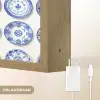 Borden - Bloemen - Patroon - Blauw Light Box met batterij (Wandlamp) middel 907 -USP_websiteoplaadbaarNL