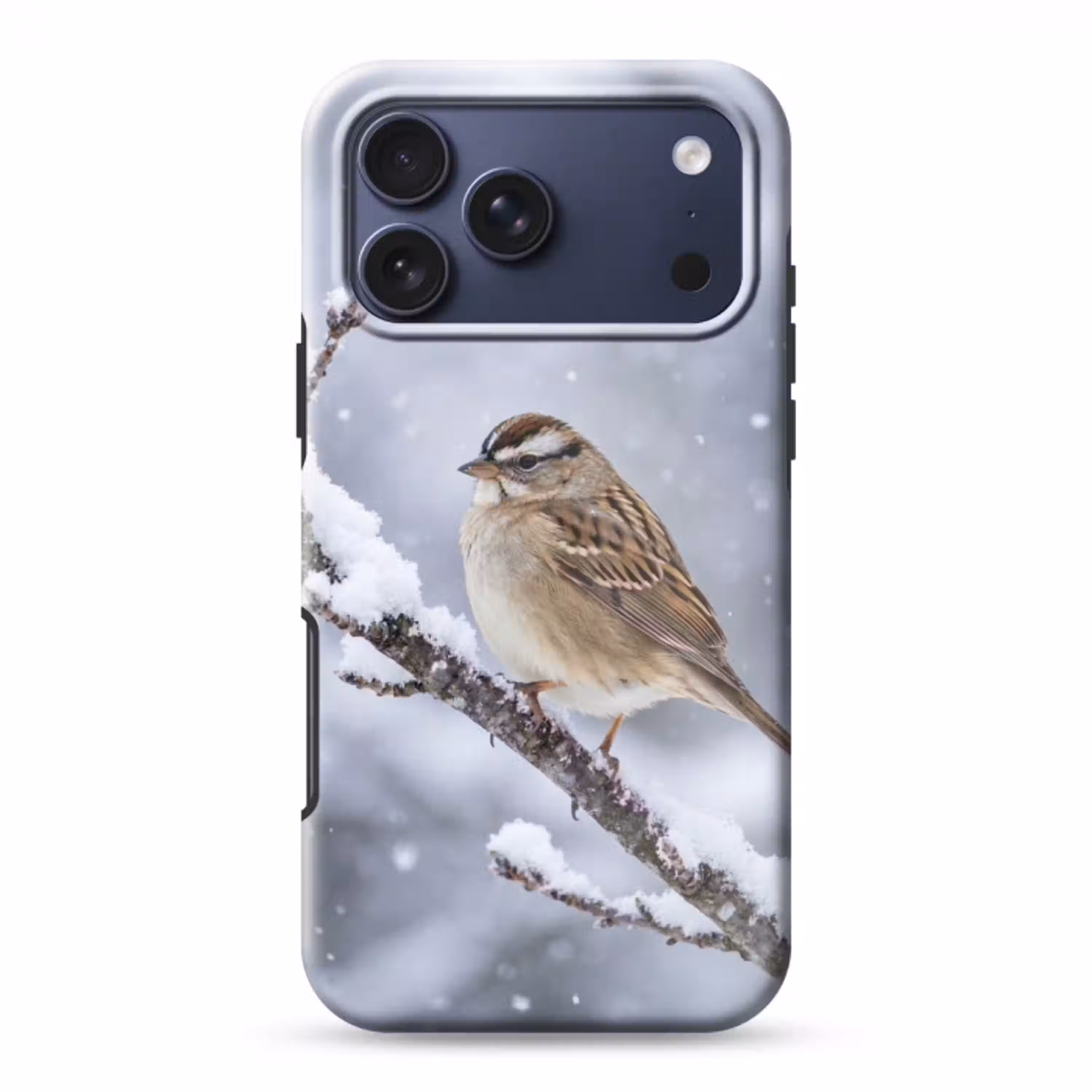 Vogel - Tak - Sneeuw - Winter Toughcase MagSafe Apple iPhone 17 Pro Max klein -3d