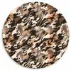 Camouflage - Patroon - Beige - Bruin Wandcirkel plexiglas klein 852 -3d