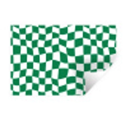 Schaakbord - Golvend - Groen Muursticker klein 286 -3d