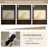 Vogel - Minimalistisch - Geel Light Box met batterij (Wandlamp) middel -USP_dimbaarNL