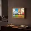 Landschap - 4 seizoenen - Natuur - Winter - Lente - Zomer - Herfst Light Box met batterij (Wandlamp) middel -sfeer1