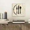 Zwart - Bestek - Rondje plexiglas 5mm klein -sfeer1