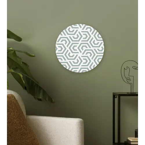 Design - Lijn - Patroon - Groen Wandcirkel plexiglas klein 852 -sfeer3