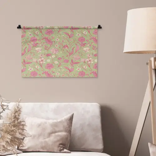 Classic - Pink - Mint Wandkleed katoen klein 269 -sfeer4