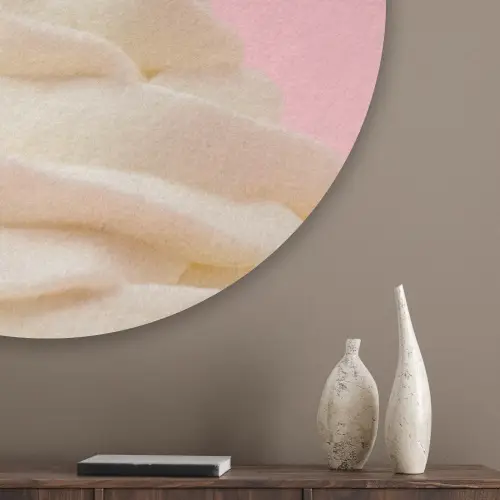 Kers - Slagroom - Roze Akoestische PET Vilt - Rond klein -sfeer5_closeup
