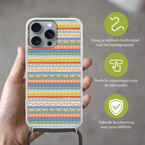 Zee - Sfeer - Oester - Garnaal Hoesje iPhone 16 Pro Max met koord klein 804 -sfeer2_NL