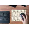 Textuur - Linnen - Beige muismat rubber klein 262 -toetsenbord