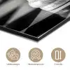 Paard - Hout - Schaalbord - Zwart aluminium wit klein -closeup_NL